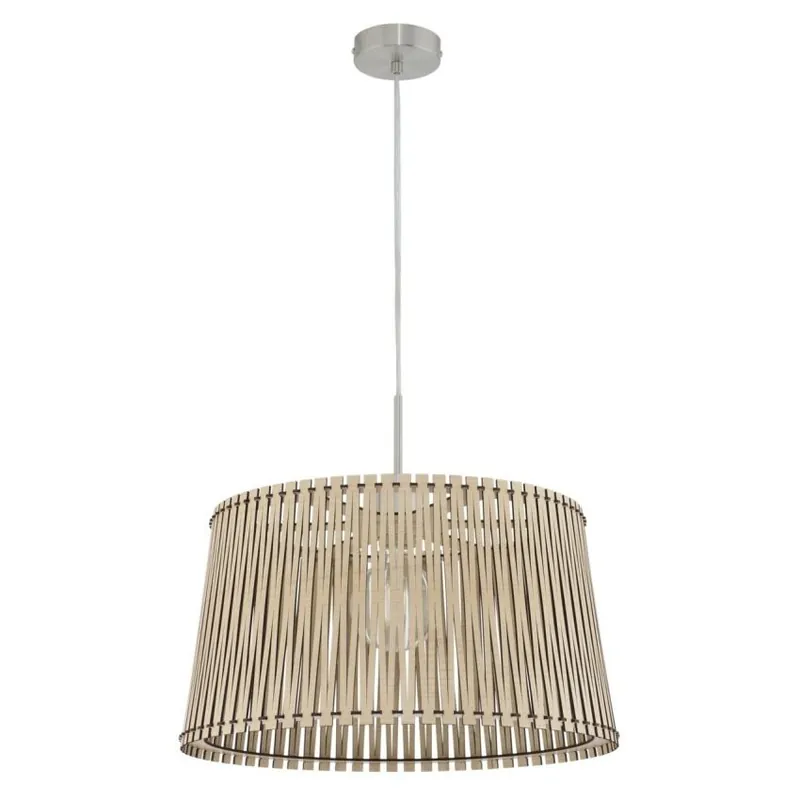 Tovární Cena EGLO SVÍTIDLO 96193 SENDERO 1X60W E27 ZÁVĚS, MATNÝ NIKL, JAVOR