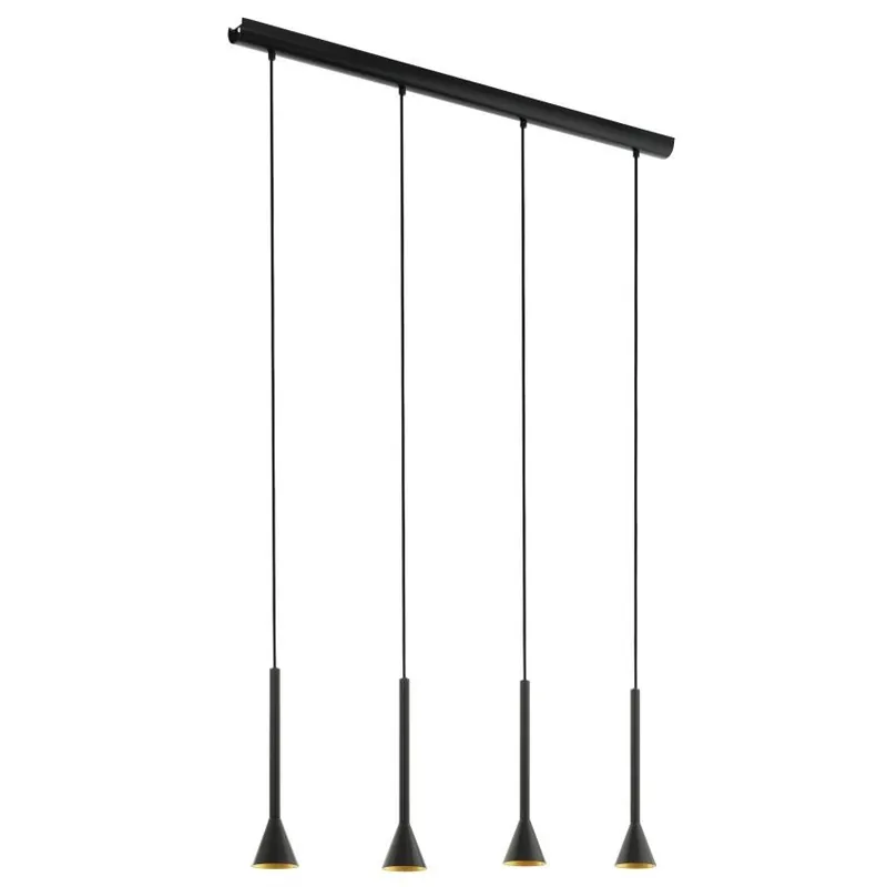 EGLO SVÍTIDLO 97605 CORTADERAS GU10-LED 4X5W ZÁVĚS OCEL ČERNÁ ZLATÁ Akce