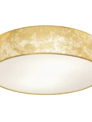 Časově Omezené EGLO SVÍTIDLO 97641 VISERBELLA 1X60W E27 STROP. CHAMPAGNE TEXTIL ZLATÁ
