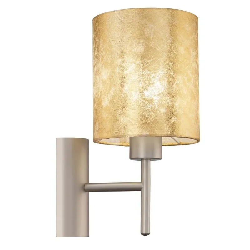 Vysoce Kvalitní EGLO SVÍTIDLO 97645 VISERBELLA 1X60W E27 NÁST. CHAMPAGNE TEXTIL ZLATÁ