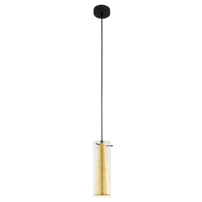 Novinka EGLO SVÍTIDLO 97651 PINTO GOLD 1X60W E27 ZÁVĚS. SKLO ČIRÁ ZLATÁ