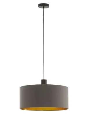 Značkový EGLO SVÍTIDLO 97683 CONCESSA 1 1X60W E27 ZÁVĚS. TEXTIL BRAUN/CAPPUCCINO