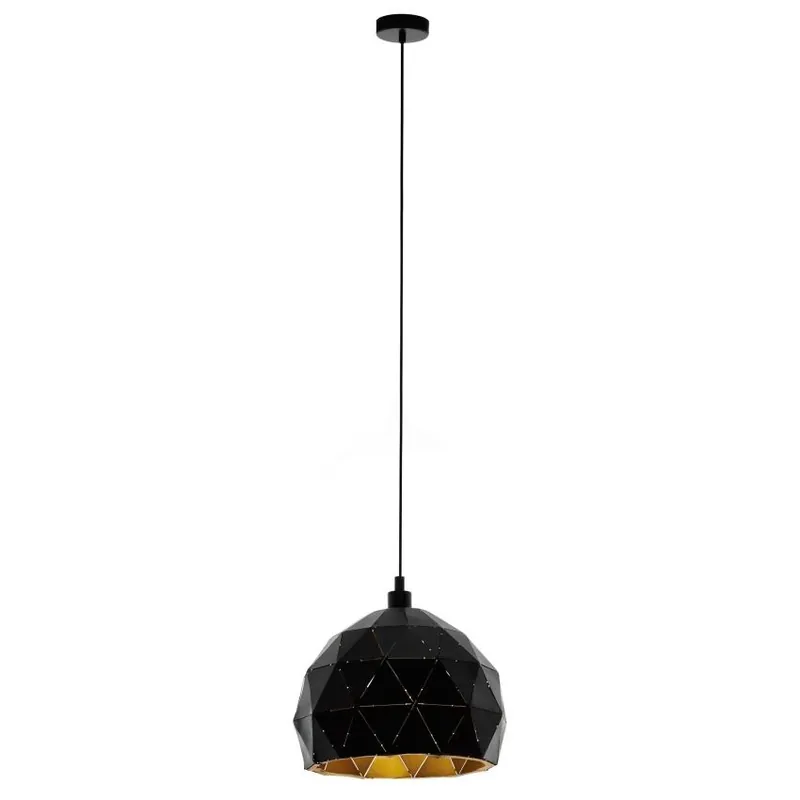 Víkendová Akce EGLO SVÍTIDLO 97845 ROCCAFORTE 1X60W E27 OCEL ČERNÁ ZLATÁ