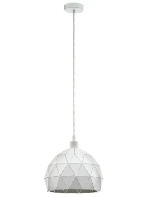 EGLO SVÍTIDLO 97854 ROCCAFORTE 1X60W E27 ZÁVĚS. OCEL BÍLÁ PR.300MM Speciální Cena