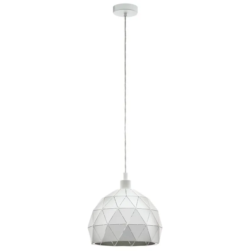 EGLO SVÍTIDLO 97854 ROCCAFORTE 1X60W E27 ZÁVĚS. OCEL BÍLÁ PR.300MM Speciální Cena