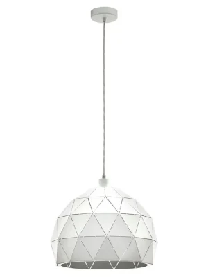 EGLO SVÍTIDLO 97855 ROCCAFORTE 1X60W E27 ZÁVĚS. OCEL BÍLÁ Přímo Od Výrobce
