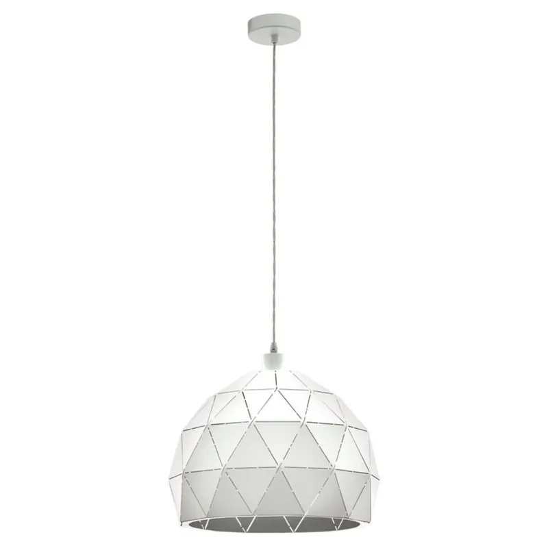 EGLO SVÍTIDLO 97855 ROCCAFORTE 1X60W E27 ZÁVĚS. OCEL BÍLÁ Přímo Od Výrobce