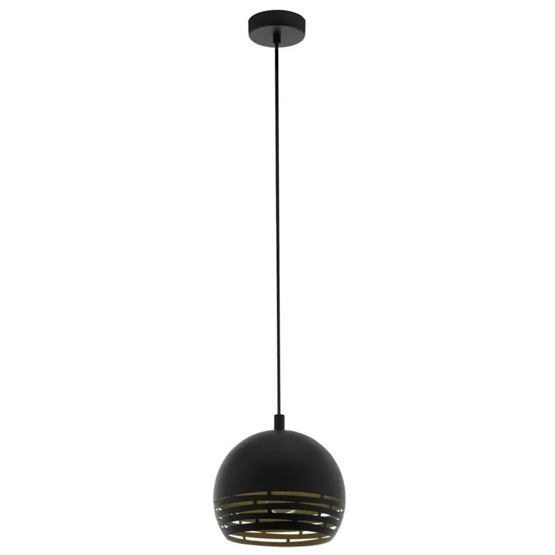 Nová Kolekce EGLO SVÍTIDLO 98071 CAMASTRA 1X40W E27 ZÁVĚS. OCEL ČERNÁ ZLATÁ