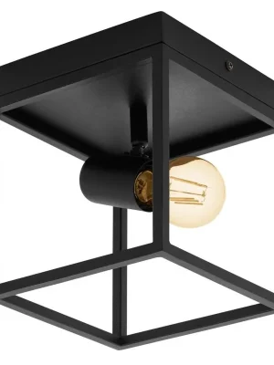 Rychlé Dodání EGLO SVÍTIDLO 98331 SILENTINA, 1X40W E27 STROP. ČERNÁ BEZ ZDROJE