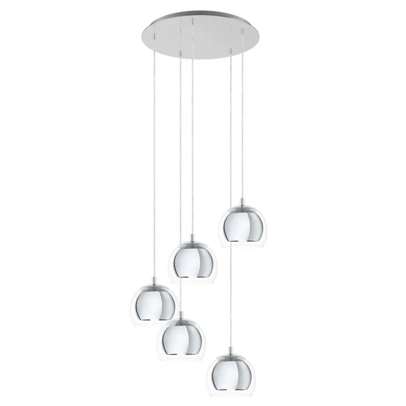 Nejlepší Cena EGLO SVÍTIDLO 98596 ROCAMAR 5X60W E27 HL/5 ZÁVĚS. CHROM/ČIRÁ