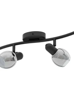 Časově Omezené EGLO SVÍTIDLO 98626 POLLICA 4X28W E14 STROPNÍ SKLO ČERNÁ 640MM