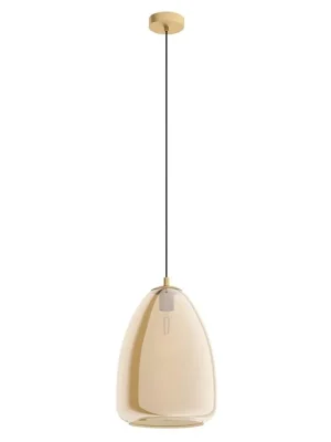 EGLO SVÍTIDLO 98647 ALOBRASE 1X40W E27 ZÁVĚS. OCEL KARTÁČ MOSAZ Bezpečná Platba