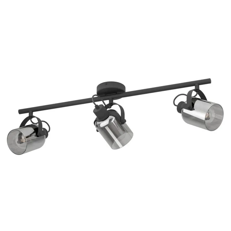 Omezená Nabídka Stropní bodové svítidlo EGLO BERREGAS 3x40W E27 IP20 ocel černá chrom 99054