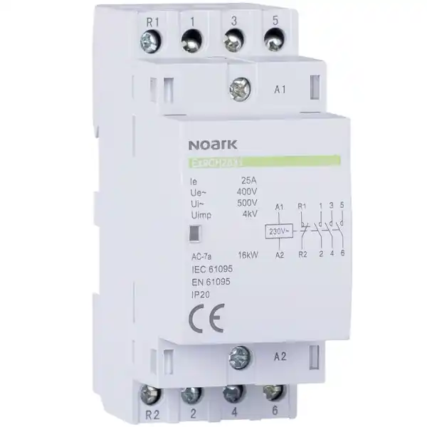 Noark 102410 Ex9CH20 22 220/230V 50/60Hz Instalační relé, 20 A, ovl. 220/230 V, 2 NC + 2 NO kontakty Vrácení Zdarma