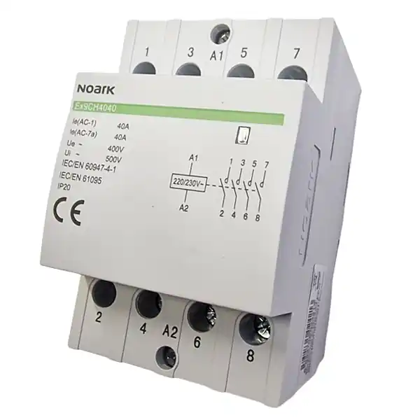 Výhodná Nabídka Noark 102420 Ex9CH40 40 220/230V 50/60Hz Instalační stykač, 40 A, ovl. 220/230 V, 4 NO kontakty
