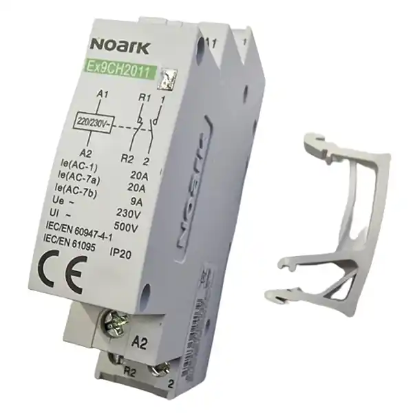 Noark 102402 Ex9CH20 11 220/230V 50/60Hz Instalační relé, 20 A, ovl. 220/230 V, 1 NC + 1 NO kontakty Expresní Doručení