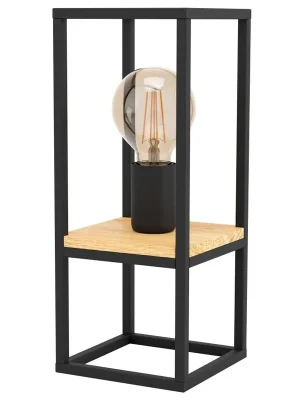 EGLO SVÍTIDLO 99797 LIBERTAD 1X40W E27 IP20 STOL. OCEL DŘEVO ČERNÁ HNĚDÁ Oblíbený