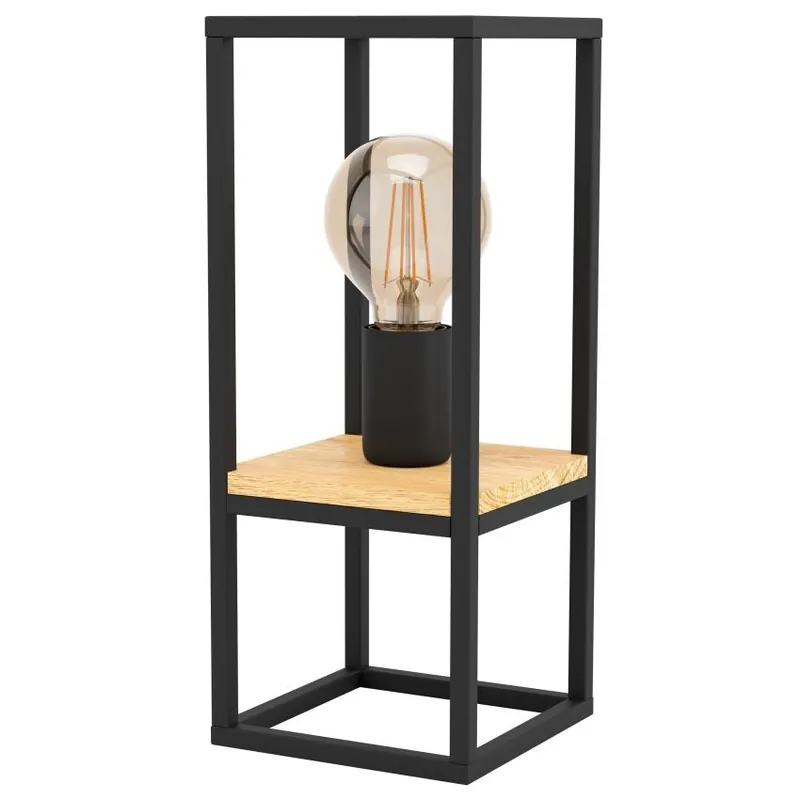 EGLO SVÍTIDLO 99797 LIBERTAD 1X40W E27 IP20 STOL. OCEL DŘEVO ČERNÁ HNĚDÁ Oblíbený
