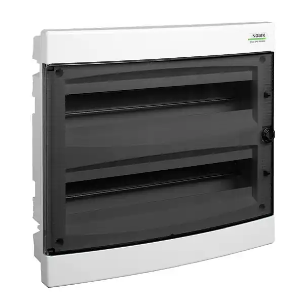 Speciální Cena Noark 101515 PNF 2x18T Plastová rozvodnice, průhledné dveře, montáž pod omítku, IP40, 2 řady, 2x18 modulů