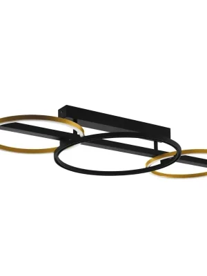 Cenový Hit EGLO SVÍTIDLO LED 390086 LANACERA 2X12,5W 1X15,5W 3000K 3600 2250LM IP20 STROP ČERNÁ ZLATO