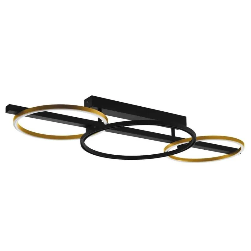 Cenový Hit EGLO SVÍTIDLO LED 390086 LANACERA 2X12,5W 1X15,5W 3000K 3600 2250LM IP20 STROP ČERNÁ ZLATO