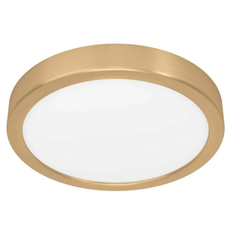EGLO SVÍTIDLO LED 900181 FUEVA 5 17W 3000K 2000LM IP20 KRUH. STROP. KARTÁČ.MOSAZ, D=210 Zlevněný