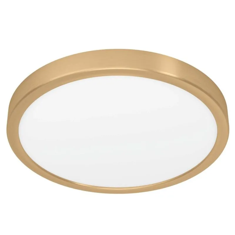 EGLO SVÍTIDLO LED 900182 FUEVA 5 20,5W 3000K 2400LM IP20 KRUH. STROP. KARTÁČ.MOSAZ, D=285 Hit Sezóny