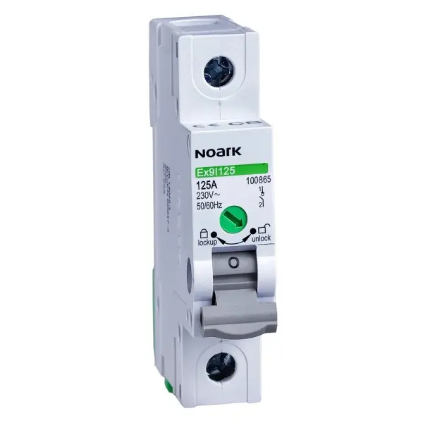 Noark 102304 Ex9I125 1P 16A Instalační vypínač, šířka 1 modul, 1pól, 16A Vysoce Kvalitní