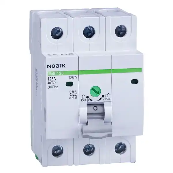 Noark 102308 Ex9I125 3P 16A Instalační vypínač, šířka 3 moduly, 3pól, 16A Cenový Hit