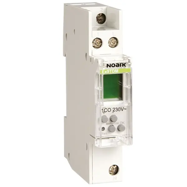 Noark 103509 Ex9TDM 1CO 230V Instalační digitální spínací hodiny, mini verze (1MU), týdenní a denní program, 1 kanálové s 1 CO kontaktem, 230V Bezpečná Platba