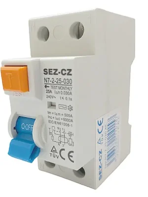 Akční Nabídka SEZ N72-25-030 Proudový chránič 2 póly, 25A, 30mA, 6kA