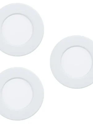 EGLO SVÍTIDLO LED 99135 FUEVA 5 2,7W 900LM 3000K IP20 KRUH.VEST. OCEL, BÍLÁ SADA 3KS, D=85 Časově Omezené