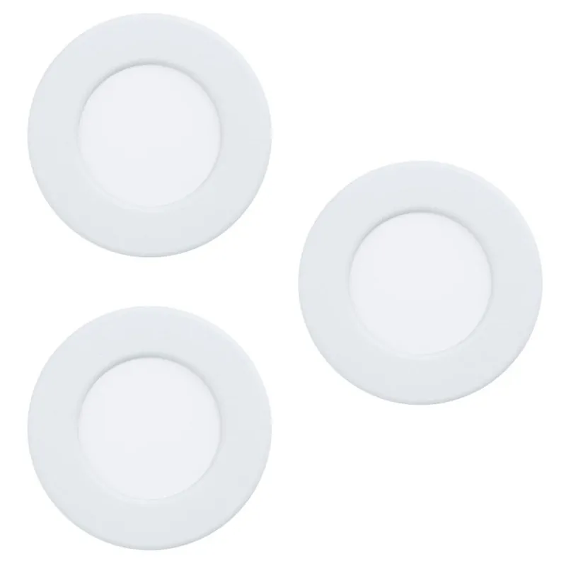 EGLO SVÍTIDLO LED 99135 FUEVA 5 2,7W 900LM 3000K IP20 KRUH.VEST. OCEL, BÍLÁ SADA 3KS, D=85 Časově Omezené