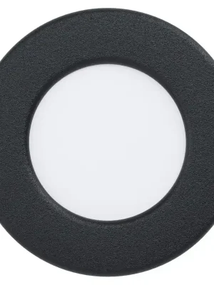 EGLO SVÍTIDLO LED 99142 FUEVA 5 2,7W 300LM 3000K IP20 KRUH. VEST. OCEL, ČERNÁ, D=86 Časově Omezené