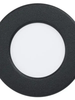 EGLO SVÍTIDLO LED 99211 FUEVA 5 2,7W 300LM 3000K IP44 KRUH. VEST. OCEL, ČERNÁ, D=86 Omezená Nabídka