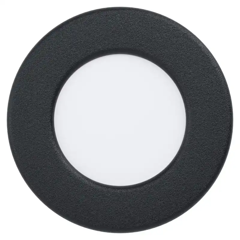 Autentický EGLO SVÍTIDLO LED 99213 FUEVA 5 2,7W 360LM 4000K IP44 KRUH. VEST. OCEL, ČERNÁ D=86