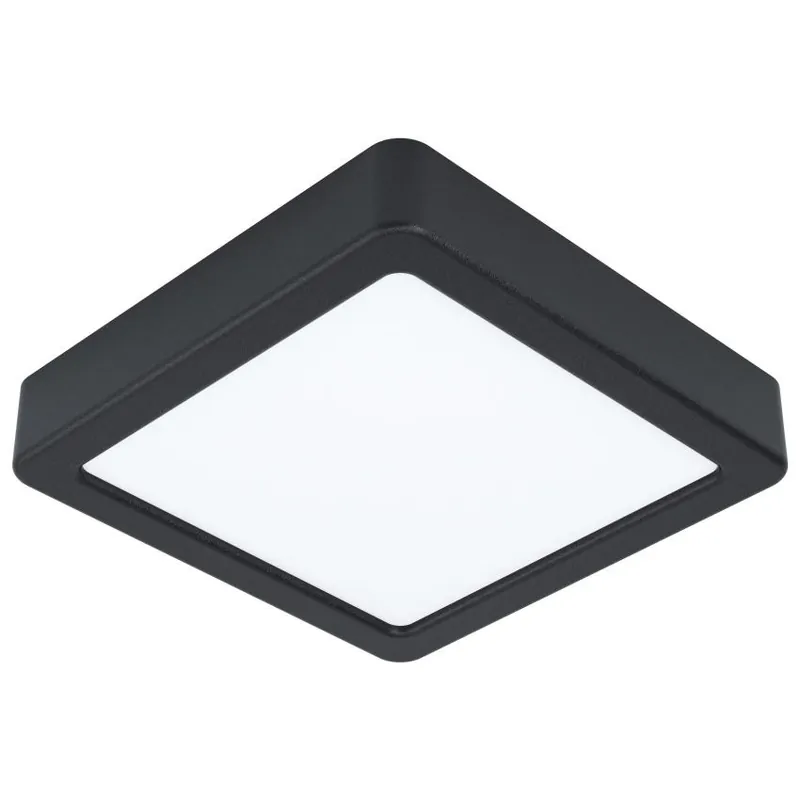 EGLO SVÍTIDLO LED 99255 FUEVA 5 10,5W 1350LM 4000K IP20 HRAN. STROP. OCEL, ČERNÁ, 160X160 Autentický