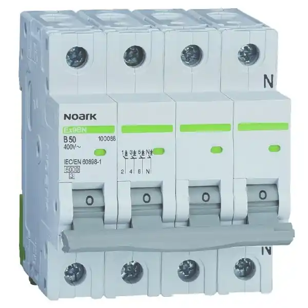 Noark 100169 Ex9BN 4P C6 Instalační jistič 6 kA, charakteristika C, 6 A, 4pól Ověřený