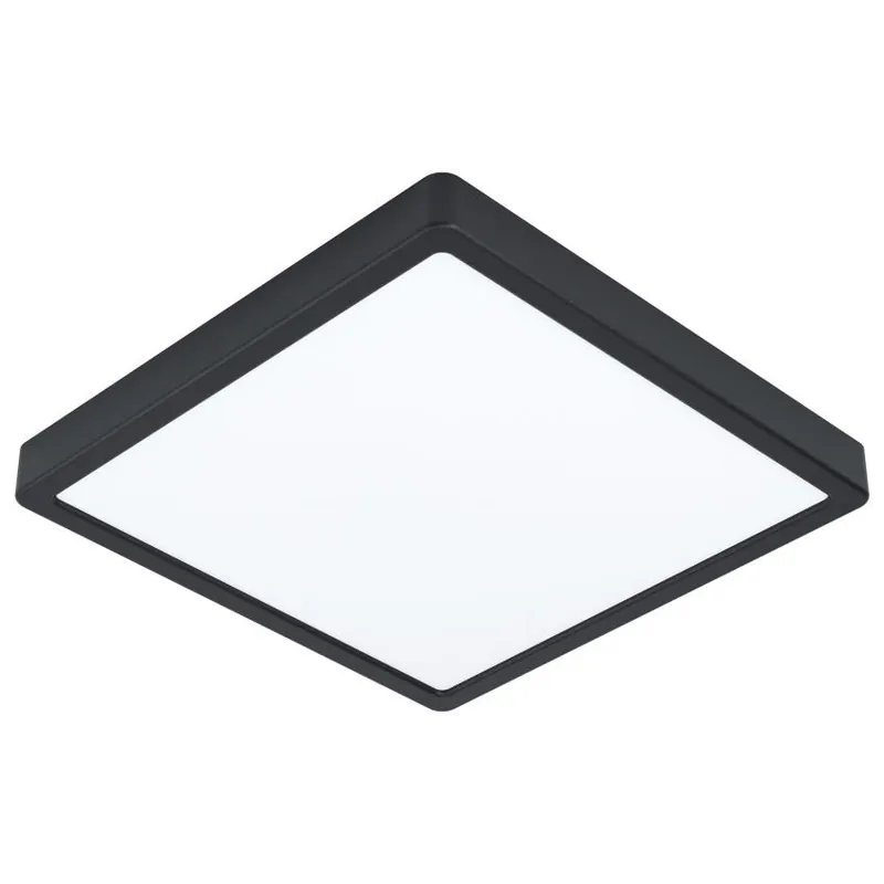EGLO SVÍTIDLO LED 99271 FUEVA 5 20W 2300LM 3000K IP44 HRAN. STROP. OCEL, ČERNÁ, 285X285 Vrácení Zdarma