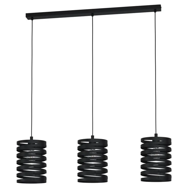 Dokud Zásoby Vydrží EGLO SVÍTIDLO LED 99347 CREMELLA 3X40W 3000K E27 IP20 ZÁVĚS. OCEL ČERNÁ