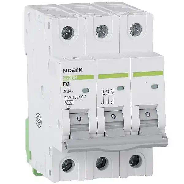 Noark 100227 Ex9BN 3P D3 Instalační jistič 6 kA, charakteristika D, 3 A, 3pól Aktuální