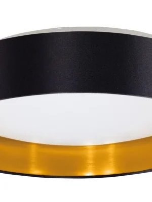 Horká Nabídka EGLO SVITIDLO LED 99539 MASERLO 2 24W 3000K 2050LM IP20 STROP. PLAST OCEL ČERNÁ ZLATÁ