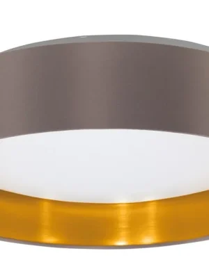 Levný EGLO SVÍTIDLO LED 99542 MASERLO 2 24W 3000K 2050LM IP20 PLAST OCEL TEXTIL CAPPUCCINO ZLATÁ