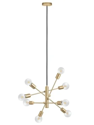 EGLO SVÍTIDLO LED 99811 GRADOLI 1 E27 MAX 8X40W IP20 OCEL MOSAZ Top Prodej