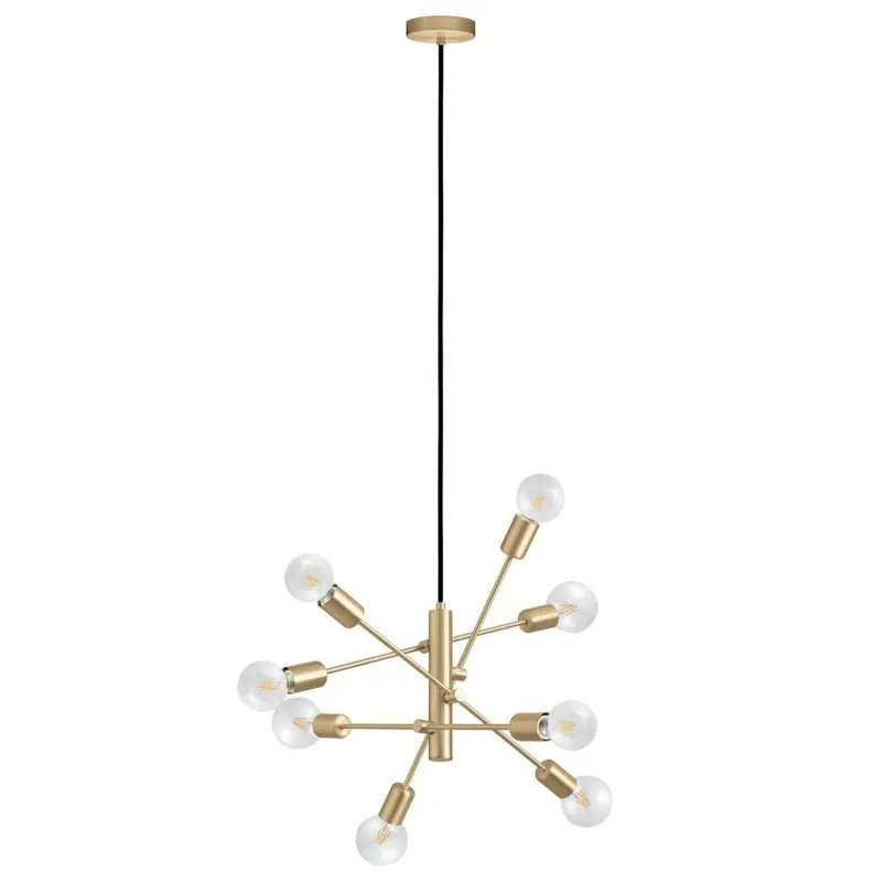 EGLO SVÍTIDLO LED 99811 GRADOLI 1 E27 MAX 8X40W IP20 OCEL MOSAZ Top Prodej