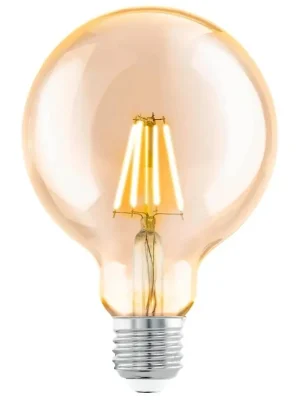LED žárovka globe Eglo LEDE27 G95 E27 4W (30W) 330 lm 2200K 822 filament jantarová Zlevněný