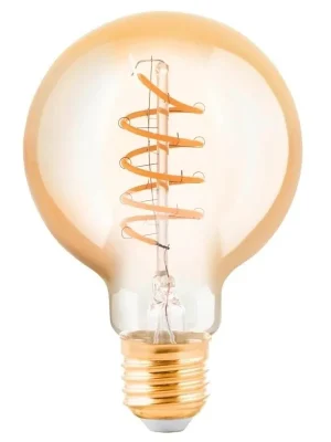 Aktuální LED žárovka globe EGLO G80 E27 4W 245 lm 2000K 820 filament jantarová