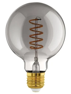 LED žárovka globe Eglo LEDE27 G95 E27 4W (15W) 150 lm 2000K 820 filament čirá kouřová Nová Kolekce