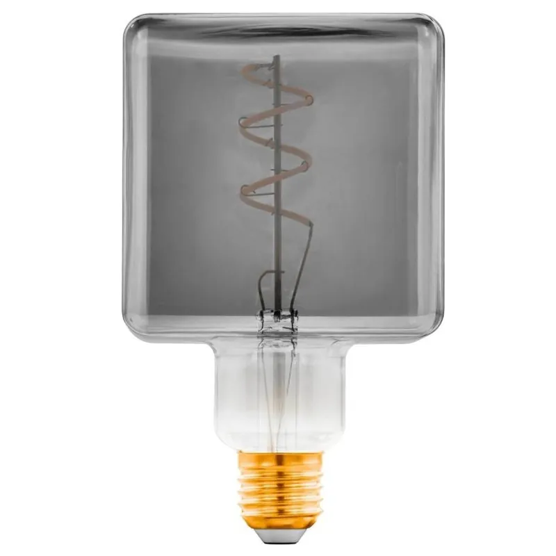 Dokud Zásoby Vydrží LED žárovka Cube Eglo E27 4W 50 lm 1700K 817 filament kouřová