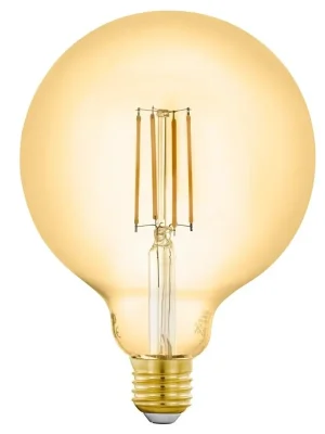 LED žárovka globe Eglo LEDE27 G125 E27 6W (50W) 650 lm 2700K 827 filament jantarová stmívatelná Značkový